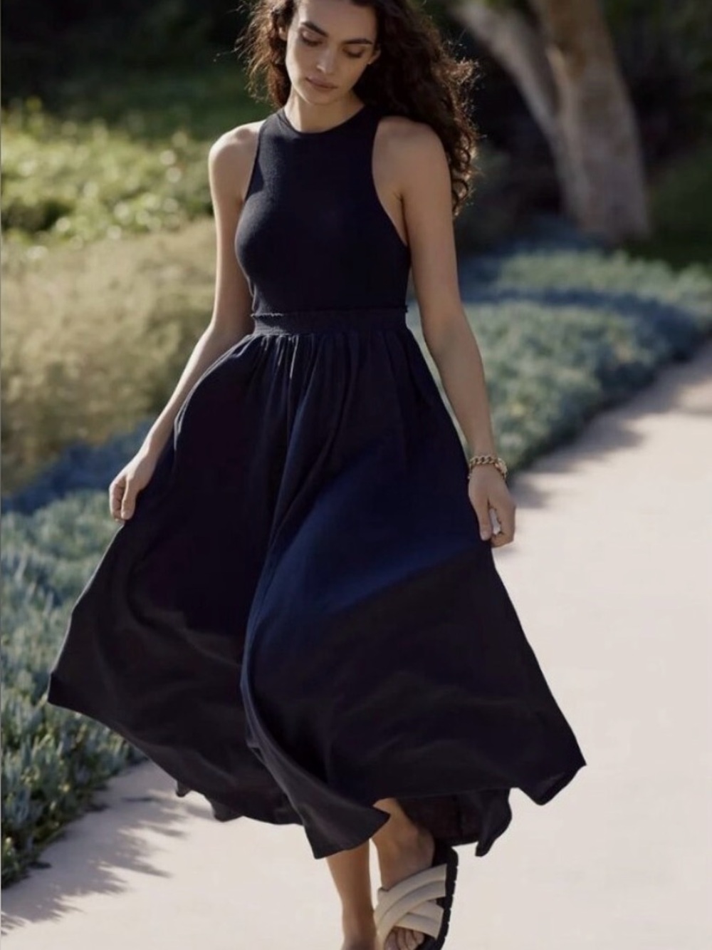 Daily Practice by Anthropologie Jump-High Cutout Dress in Black Sz L